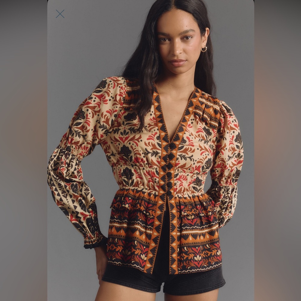 Farm Rio Long Sleeve Blouse